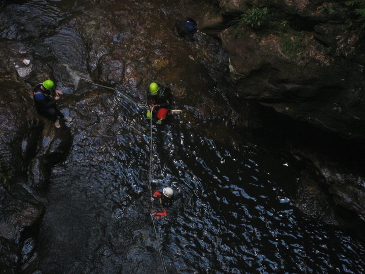 In the water